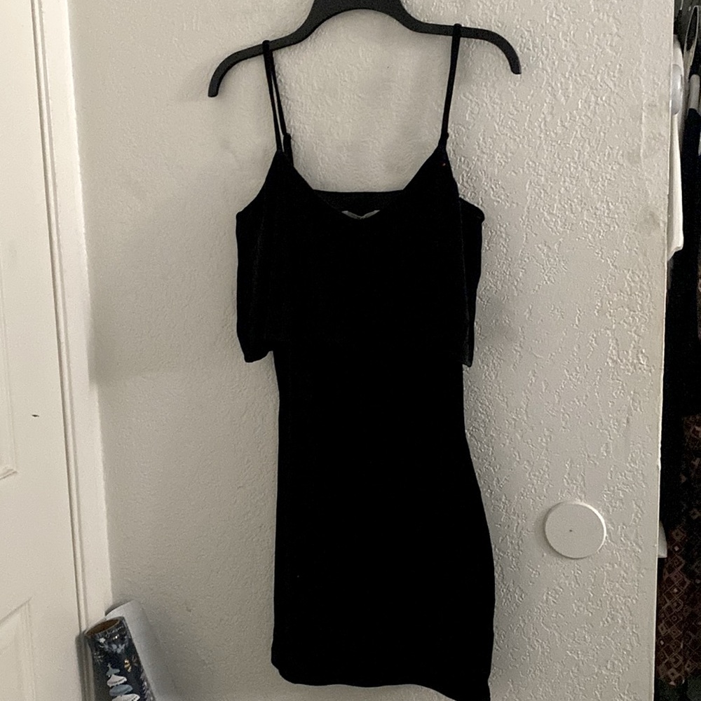 New w/tags Little black velour dress size M